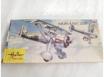 Vintage Heller Morane 225 Airplane Model Kit 1:72 Scale - Made In France