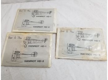 Rare Classic Hanriot HD-1 & HD-2 Vacuum Form Model Airplane Kits 1:72 Scale