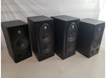 Four Polk RT55 Audio Speakers - For Repair See Description For Details