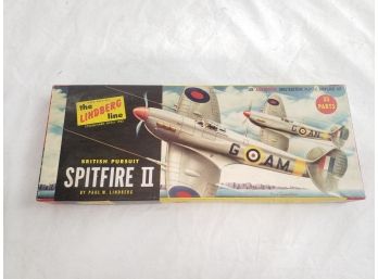 Vintage British Pursuit Spitfire II Airplane Model By Paul Lindberg 1:48 Scale