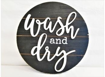 Laundry Room Wash & Dry Wood Wall Hanging