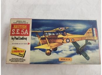 Vintage British Pursuit S.E. 5A Airplane Model Kit By Paul Lindberg 1:48 Scale