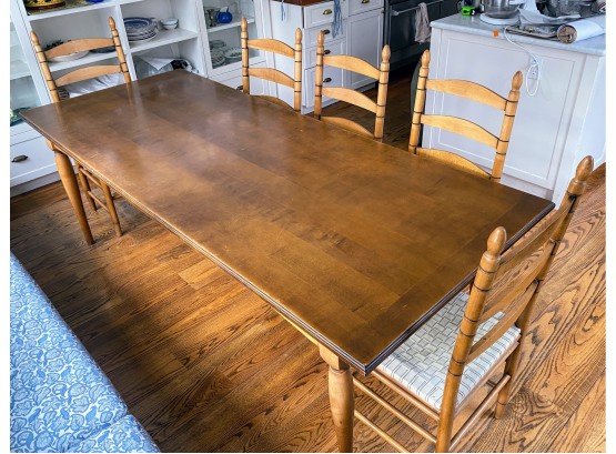 French Table And  Set Of 5 Chairs
