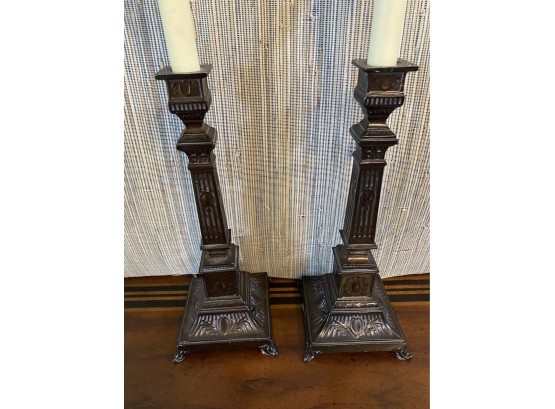 Detailed Metal Candlestick Lamps