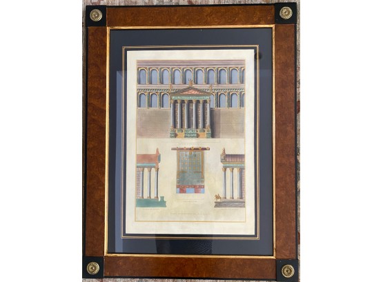 Framed Roman Temple Print - From Italy