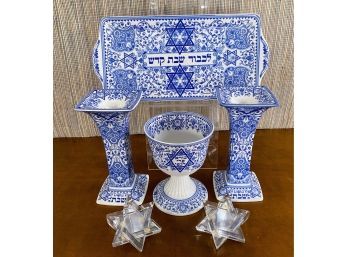 Spode Judaica With Baccarat Stars Of David