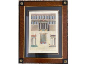 Framed Roman Temple Print - From Italy