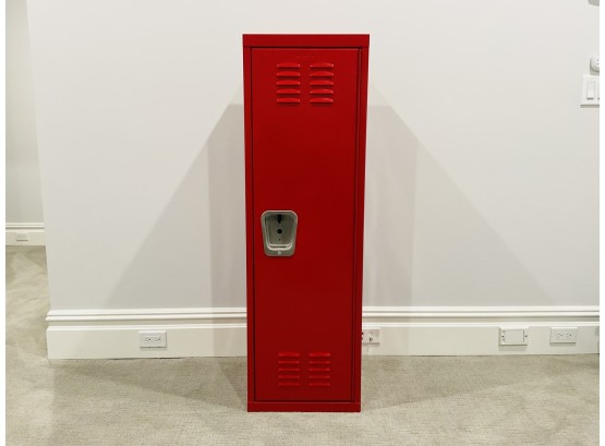 Single Door Metal Locker, Red