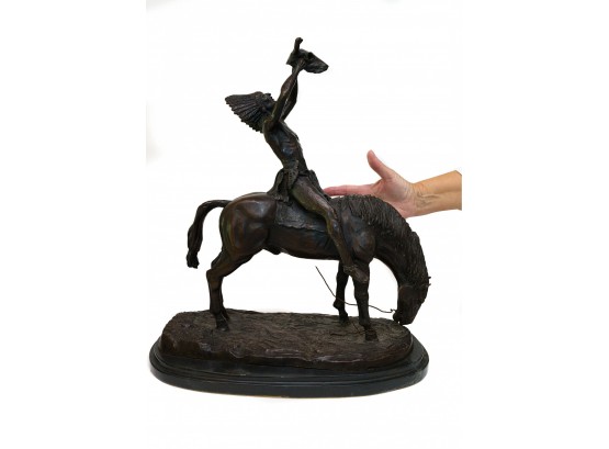 Marshall Mitchell Bronze Sculpture Prayer To The Earthmaker Appraised Value $91,000.00 -See Certificate