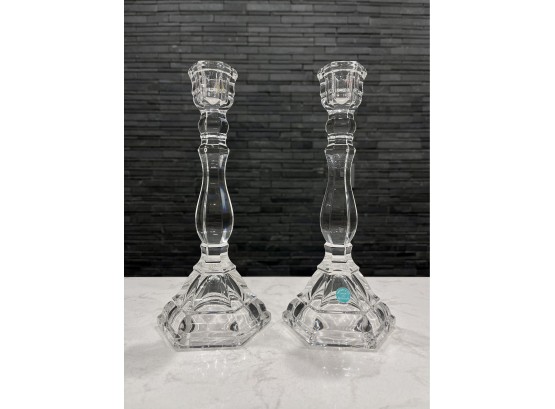 Tiffany & Co. Crystal Candlesticks- A Pair