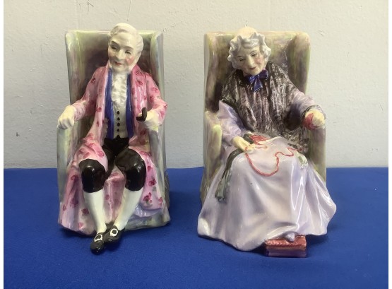 Royal Doulton Bone China 'darby' And 'joan' Figurines
