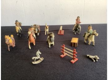 Vintage Horse Rider Figurine Lot