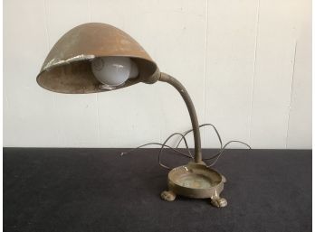 Vintage Desk Light With Ash Tray In The Stand