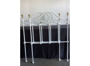Solid Iron White 40in Headboards Lot Of 2