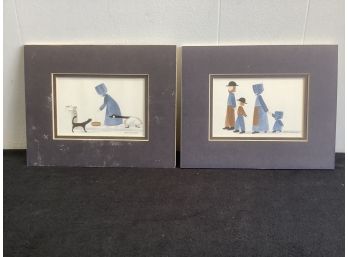 Amish Water Colors Signed By Graebner