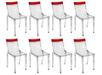 A Set Of 8 'La Marie' Lucite Chairs By Kartell Design