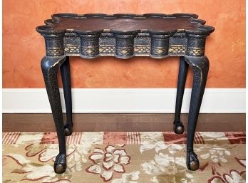 A Scalloped Edge Chinoiserie Occasional Table