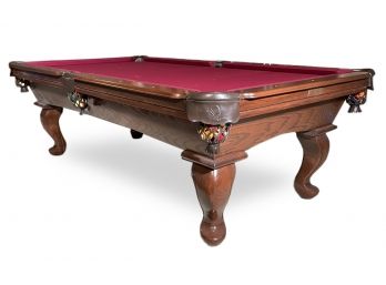 An Oak Billiard Table By Connelly Billiard Manufacturing