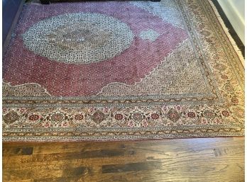 Persian Carpet In Patterned Crimson, Brown & Amber Hues