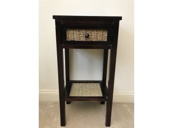 Accent Table With Woven Details