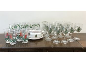 Charming Collection Of Christmas Holiday Glassware