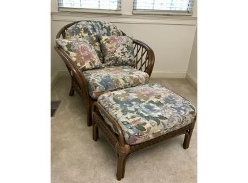 Plush BenchCraft Resin Chair And Ottoman