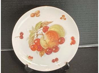 Vintage Leftmann Weiden Bavaria Peaches, Cherries And Nuts Plate  (7 Inches In Diameter) West Germany