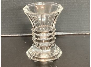 Vintage Hexagonal Crystal Fluted Vase