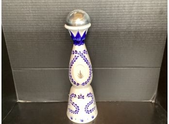 Blue And White Clase Azul Tequila Decanter  9 Inches In Height