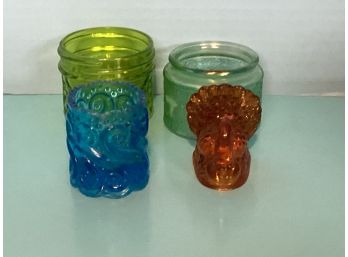 Vintage Assorted Bric-a-brac::  Colored Glass