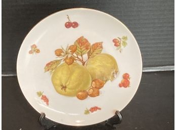 Vintage Leftmann Weiden Bavaria Fruit And Nuts Plate  (7 Inches In Diameter) West Germany