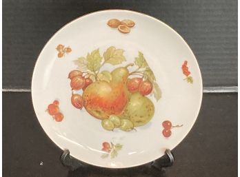 Vintage Leftmann Weiden Bavaria Pears, Grapes And Nuts Plate  (7 Inches In Diameter) West Germany