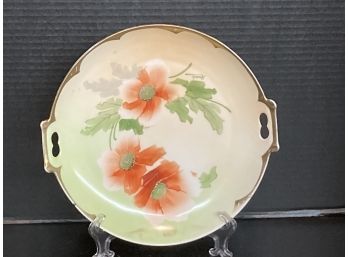 Vintage Imperial Austrian Porcelain Floral Tabbed Serving Dish