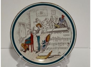 Vintage Le Barbier De Seville French Porcelain Plate (Terre De Fer France)