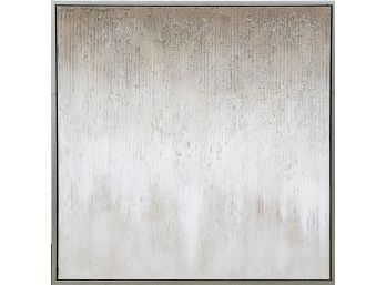 Brown & White Streak Canvas Art