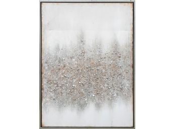 Silver-tone Rocky Textured Gallery Wrapped Canvas Art