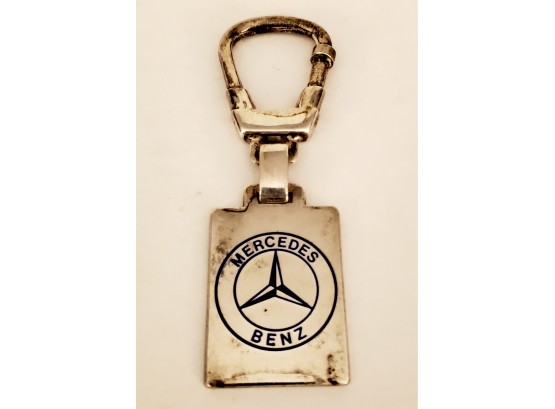 Great Vintage Mercedes Benz Solid Sterling Silver 925 Italy Keychain