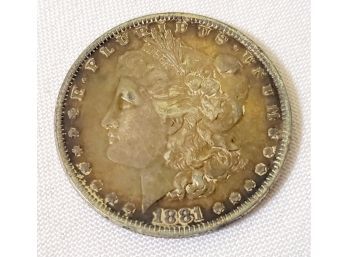1881 US Morgan Dollar Silver Coin - Ungraded