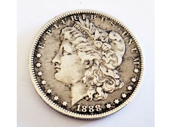 1888 D US Morgan Half Dollar 90 Percent Silver Coin