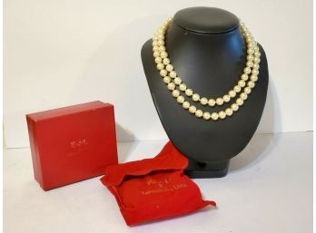 Never Worn KJL By Kenneth Jay Lane Faux Pearl Double Strand Ladies Necklace