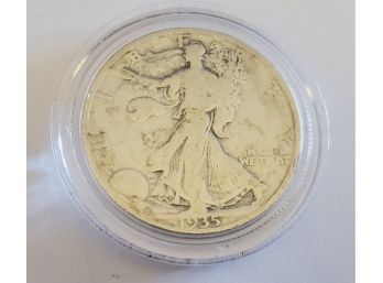 1935 US Walking Liberty Silver Half Dollar Coin