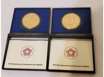 Two 1973 American Revolution Bicentennial 1776-1976 Commemorative Medals