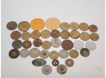 Mixed Lot Of Vintage Tokens, Transit, Novelty And More