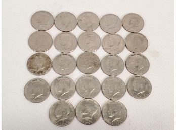 Twenty Three United States Kennedy Half Dollar Coins - Assorted Years 70s & 80s - See Photos
