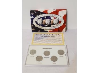 2001 Platinum Edition State Quarter Collection With COA