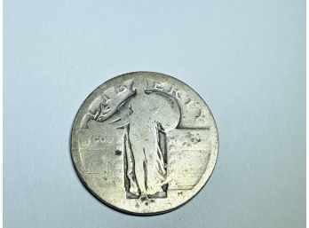 Antique US Walking Liberty Silver Quarter - Year Unknown