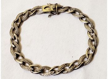 Sterling Silver Ladies Chain Link Bracelet - Weighs .535 Ozt