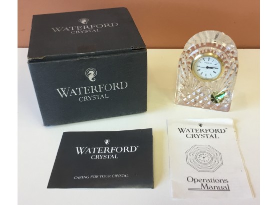 Waterford Small Gold Rimmed Dome Clock