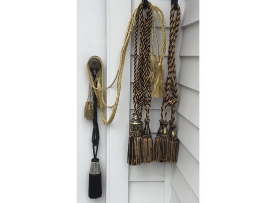 Black & Gold, Silver Fantastic Rope, Metal Gilded Tassels