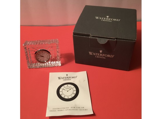 Waterford Small Rectangular Clock In Box